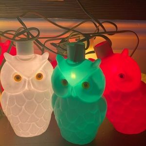 Vintage Owl Blow Mold String Lights - for vintage camper , patio or Halloween